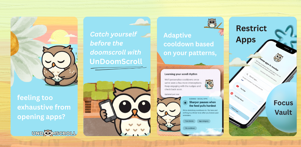 Undoomscroll product design screenshot 1
